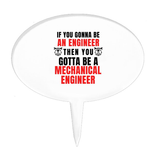 MECHANICAL ENGINEER CAKE TOPPER (Front)