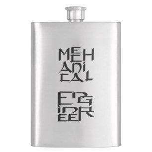 Mechanical Engineer Character Flask