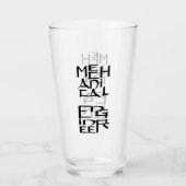 Mechanical Engineer Character Glass (Front)