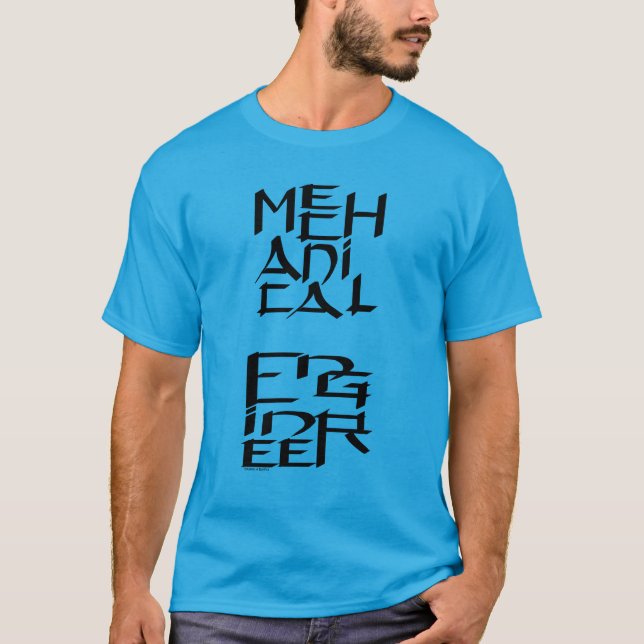 Mechanical Engineer Character T-Shirt (Front)