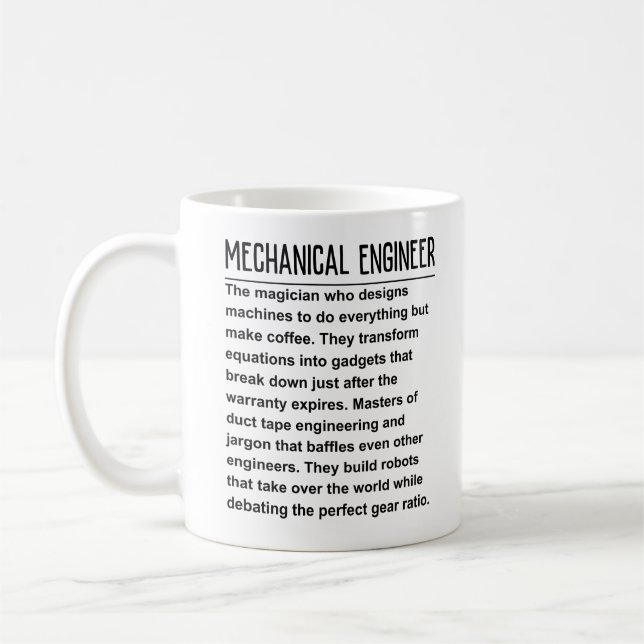Mechanical engineer coffee mug (Left)