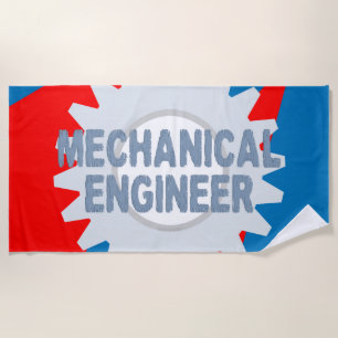 Mechanical Engineer Color Block Beach Towel