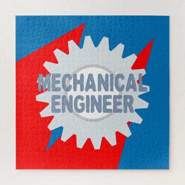 Mechanical Engineer Color Block Jigsaw Puzzle (Vertical)