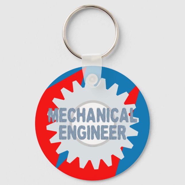 Mechanical Engineer Color Block Keychain (Front)