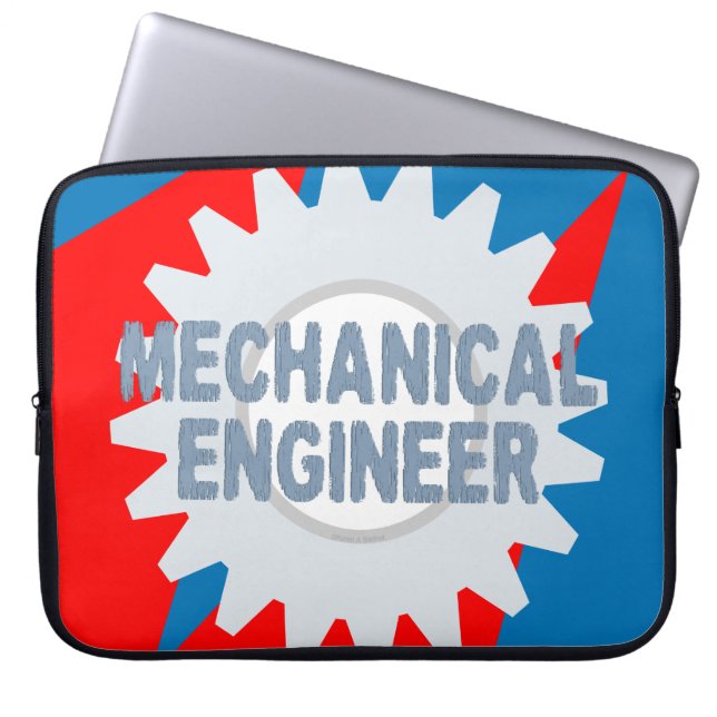 Mechanical Engineer Color Block Laptop Sleeve (Front)