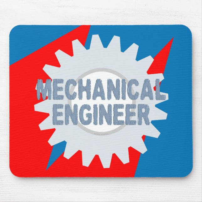 Mechanical Engineer Color Block Mouse Pad (Front)