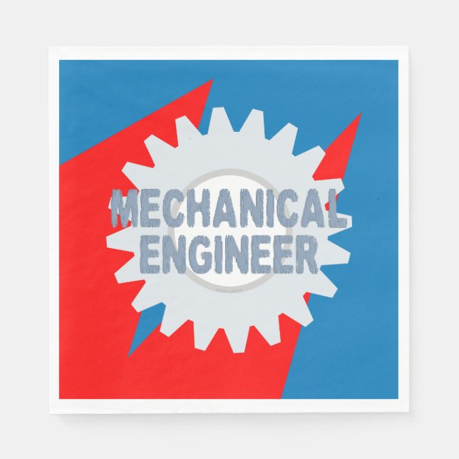 Mechanical Engineer Color Block Napkins (Front)