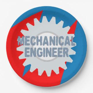 Mechanical Engineer Color Block Paper Plates