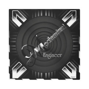Mechanical Engineer Deco Flare Metal Print