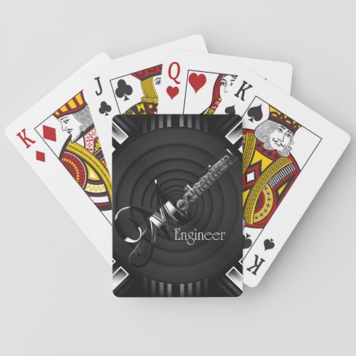 Mechanical Engineer Deco Flare Poker Cards