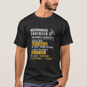 Mechanical Engineer Definition Funny Job T-Shirt