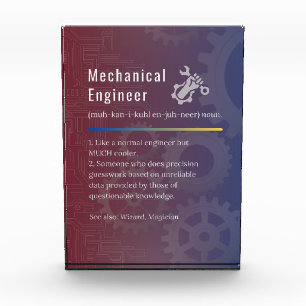 Mechanical Engineer Funny Definition Acrylic Award