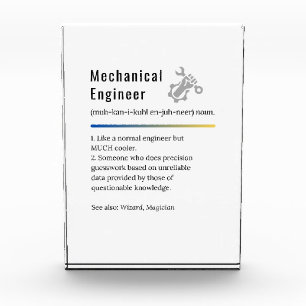 Mechanical Engineer Funny Definition Acrylic Award