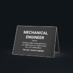 Mechanical Engineer Funny Definition Card<br><div class="desc">Mechanical Engineer Funny Definition: Someone who solves problems you didn't know you had in ways you don't understand. See also: wizard,  magician</div>
