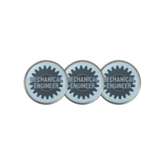 Mechanical Engineer Gear Blue Gray Golf Ball Marker