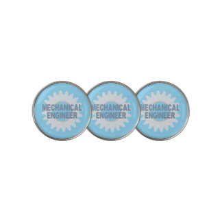 Mechanical Engineer Gear Blue Gray Golf Ball Marker