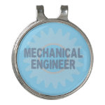Mechanical Engineer Gear Blue Gray Golf Hat Clip