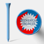 Mechanical Engineer Gear Blue Gray Golf Tee