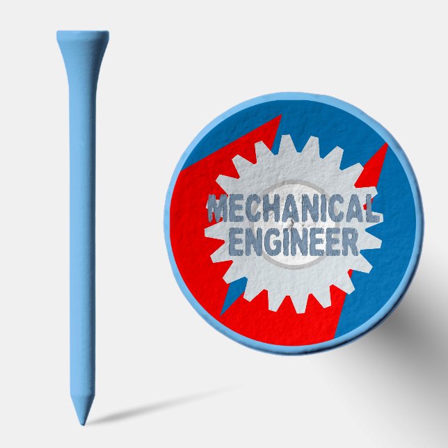 Mechanical Engineer Gear Blue Gray Golf Tees (Combo)