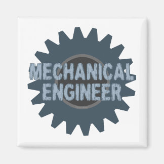 Mechanical Engineer Gear Blue Gray Magnet