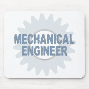 Mechanical Engineer Gear Blue Gray Mouse Pad