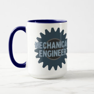 Mechanical Engineer Gear Blue Gray Mug