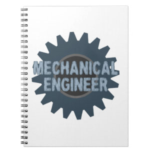 Mechanical Engineer Gear Blue Gray Notebook