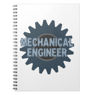 Mechanical Engineer Gear Blue Gray Notebook