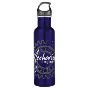Mechanical Engineer Gear Sketch Stainless Steel Water Bottle