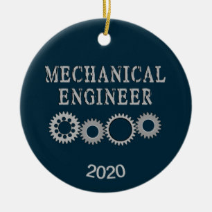 Mechanical Engineer Gears Ceramic Ornament