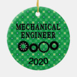 Mechanical Engineer Gears Ceramic Ornament