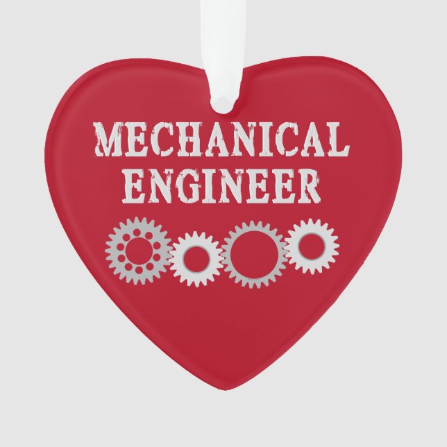 Mechanical Engineer Gears Ornament (Front)