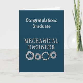 Mechanical Engineer Gears Thank You Card
