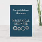 Mechanical Engineer Gears Graduation Card