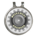 Mechanical Engineer Gray Gear Golf Hat Clip