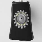 Mechanical Engineer Gray Gear Golf Head Cover