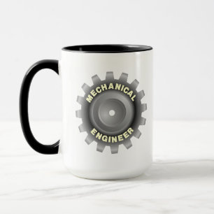 Mechanical Engineer Gray Gear Mug
