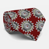 Mechanical Engineer Gray Gear Neck Tie (Rolled)