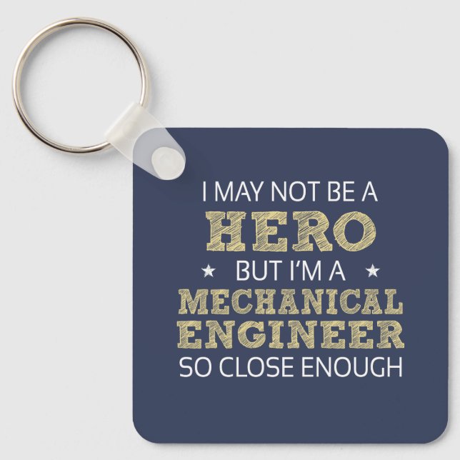 Mechanical Engineer Humor Novelty Keychain (Front)