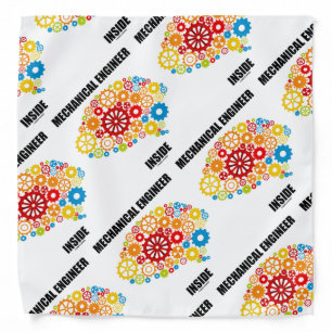 Mechanical Engineer Inside Gears Brain Bandana