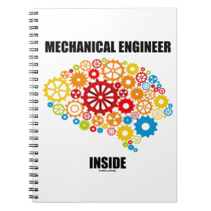 Mechanical Engineer Inside (Gears Brain) Notebook