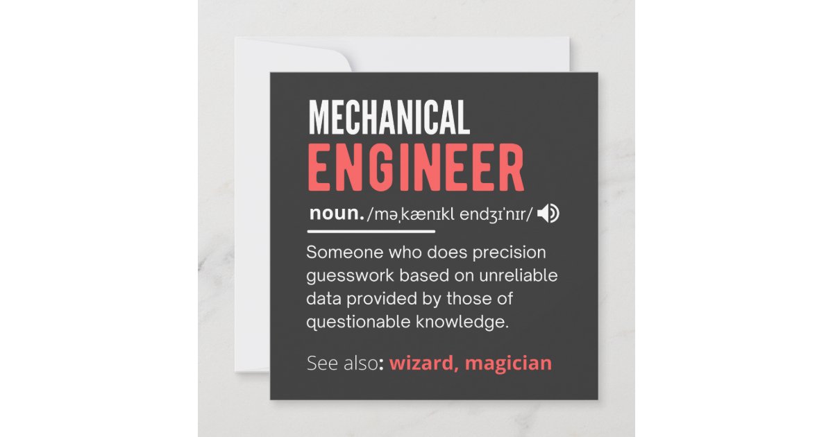 Mechanical ENGINEER Invitation | Zazzle