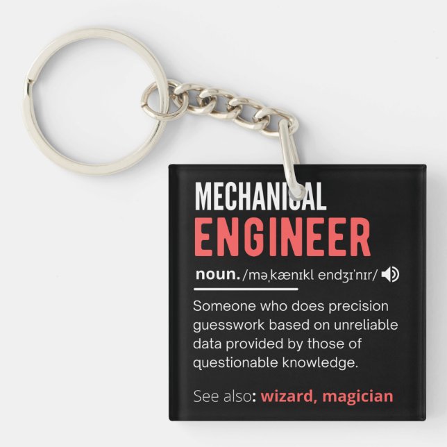 Mechanical ENGINEER Keychain (Front)