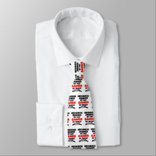 Mechanical Engineer Loves Playing Video Games Neck Tie