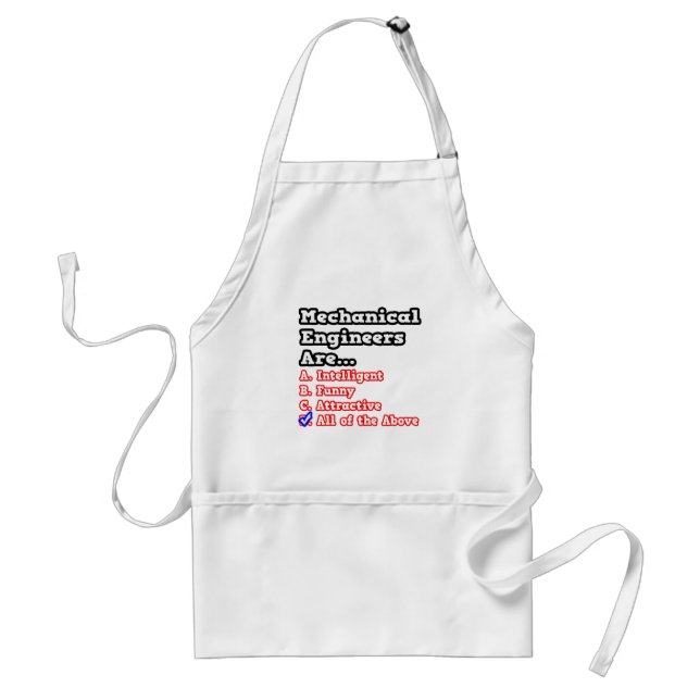 Mechanical Engineer Quiz...Joke Adult Apron (Front)