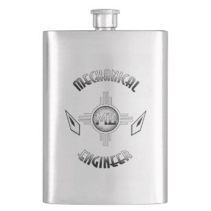 Mechanical Engineer Retro Hip Flask