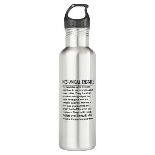 Mechanical engineer stainless steel water bottle
