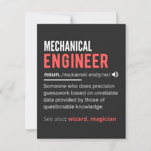 Mechanical ENGINEER Thank You Card