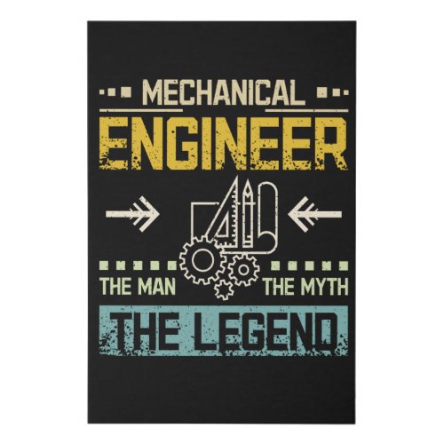 Mechanical Engineer The Legend Faux Canvas Print