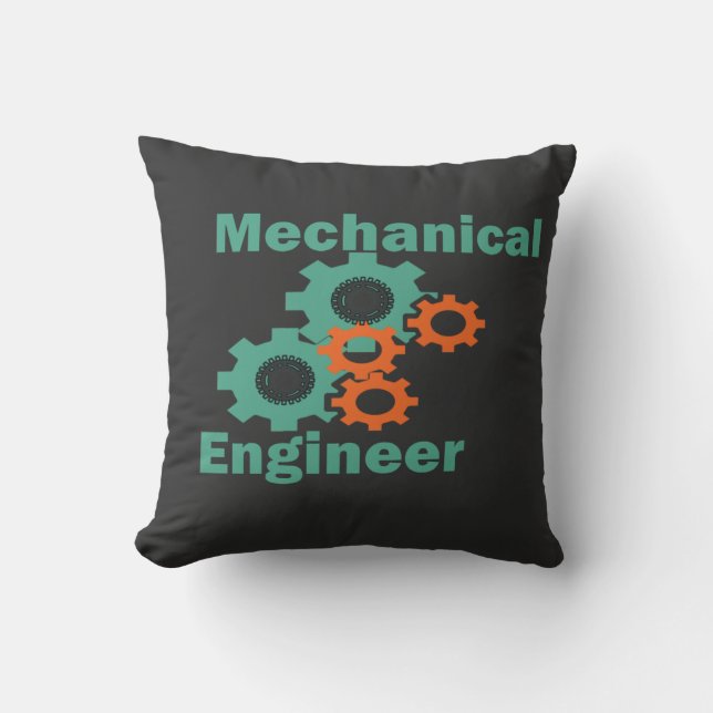 mechanical engineer throw pillow (Front)